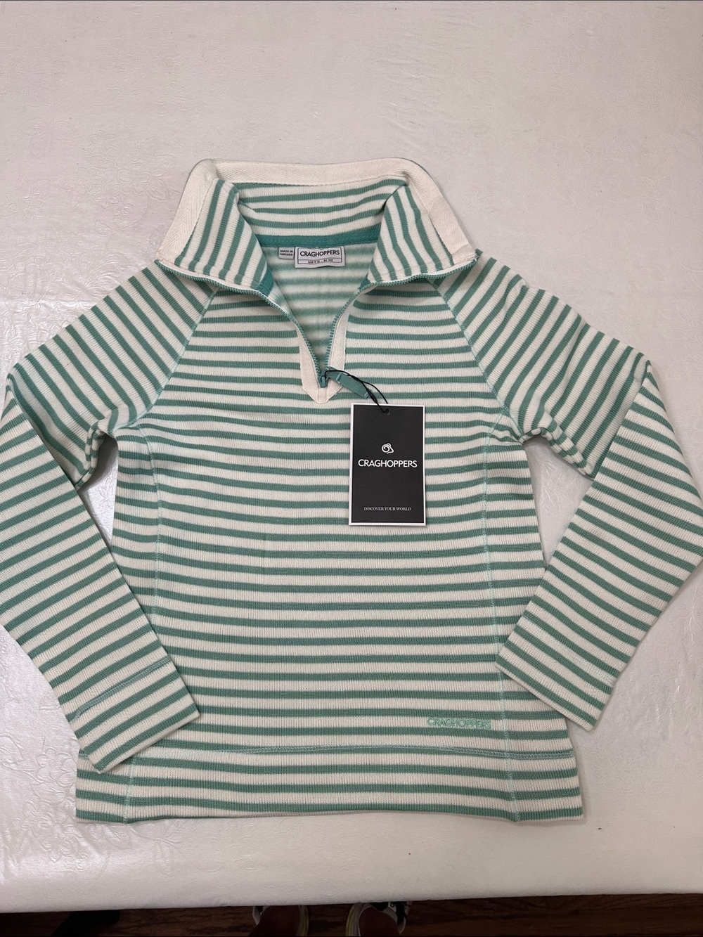 Craghoppers MANUELA HALF ZIP FLEECE - SeaBreeze stripe